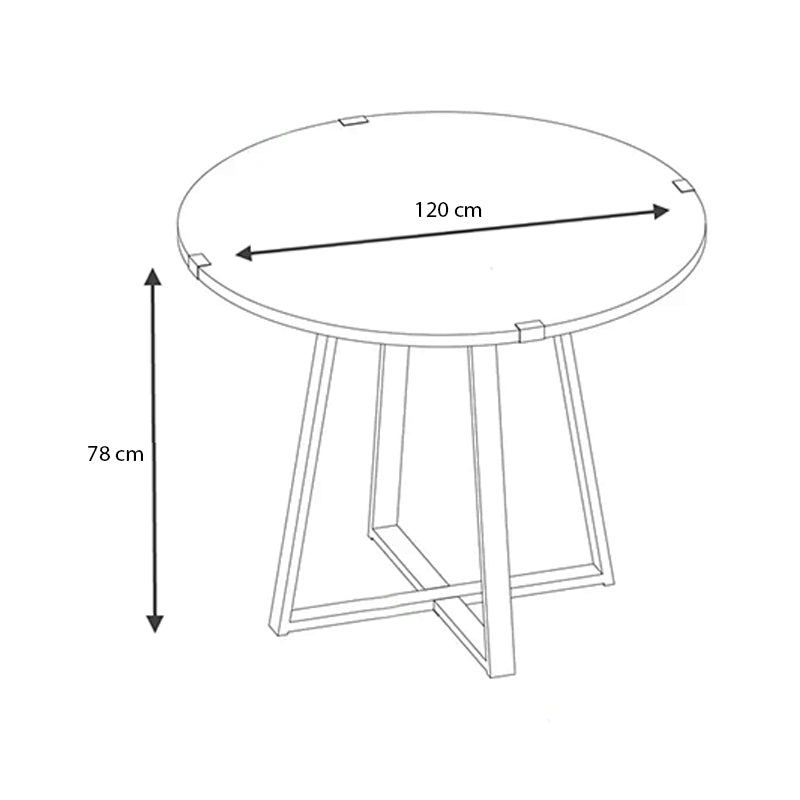 Terrase Table ROBERT in anthracite color, featuring a sturdy melamine surface and metal frame, perfect for outdoor dining.