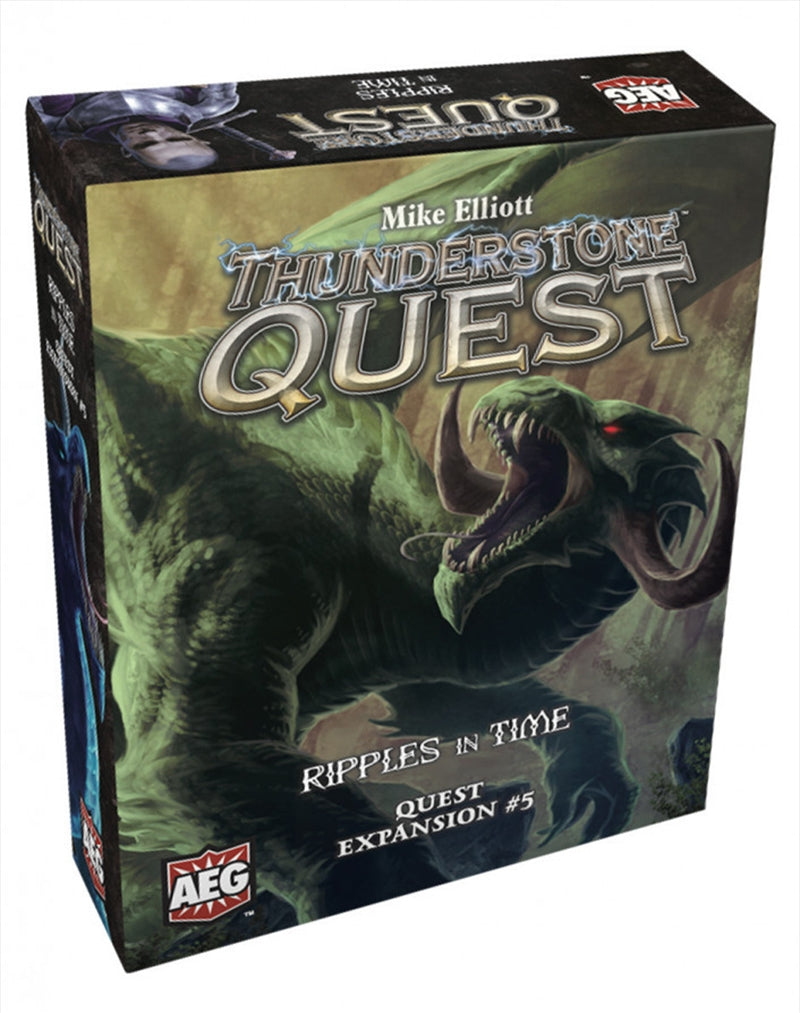 Thunderstone Quest - Ripples in Time Expansion box featuring dungeon tiles, monster cards, and game components.