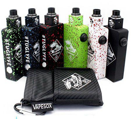 Top Tuglyfe Tugboat Box Mod Kit showcasing colorful design and aluminum body, perfect for vaping enthusiasts.