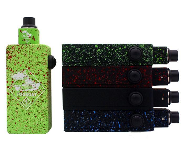 Top Tuglyfe Tugboat Box Mod Kit showcasing colorful design and aluminum body, perfect for vaping enthusiasts.