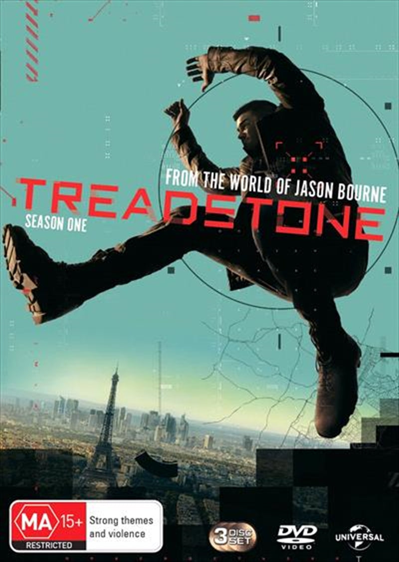 Treadstone - Season 1 DVD cover featuring action-packed imagery and characters from the series.