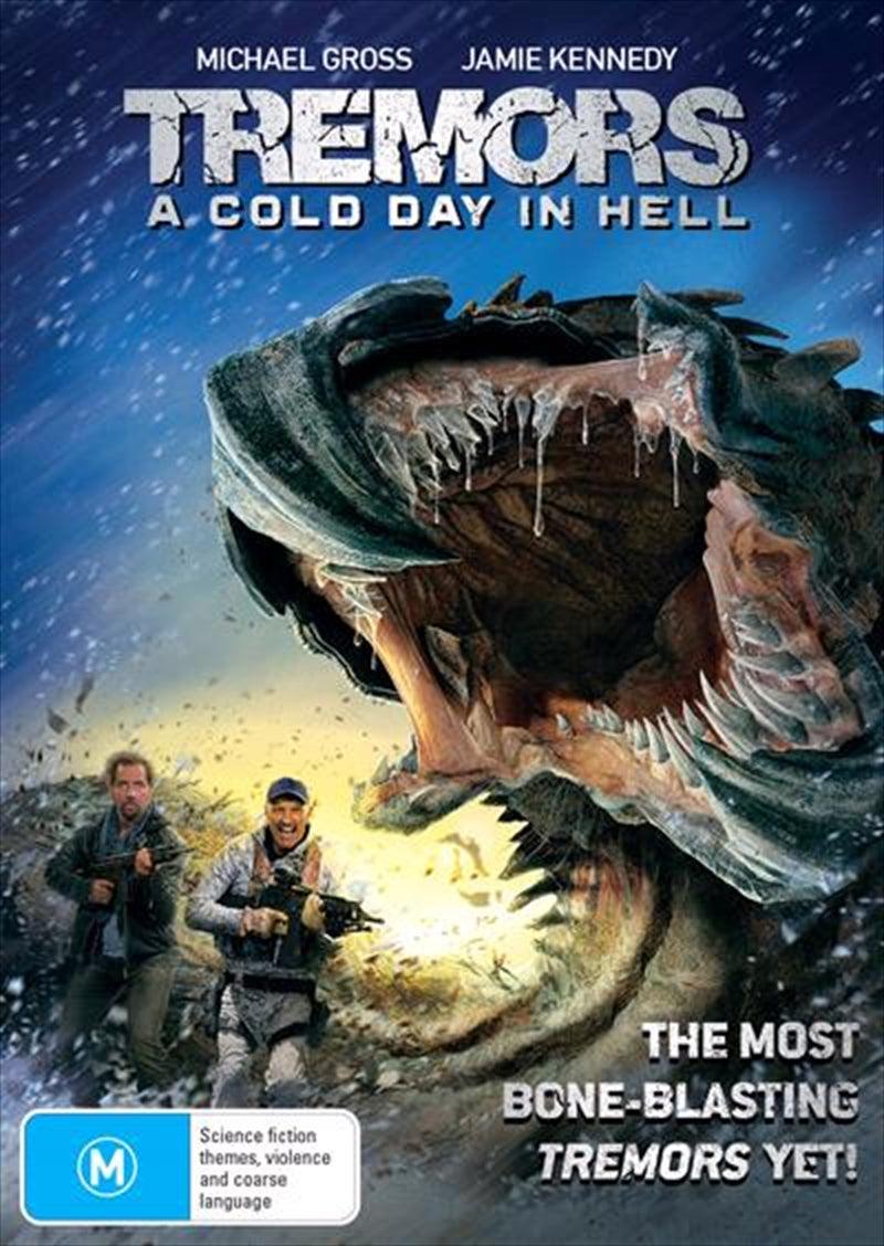 Tremors - A Cold Day In Hell DVD cover featuring a mischievous woodpecker and an uptight city slicker in a comedic turf war.