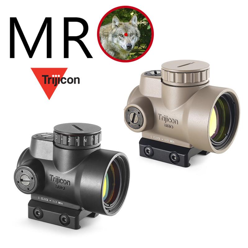 Two Trijicon MRO red dot sights