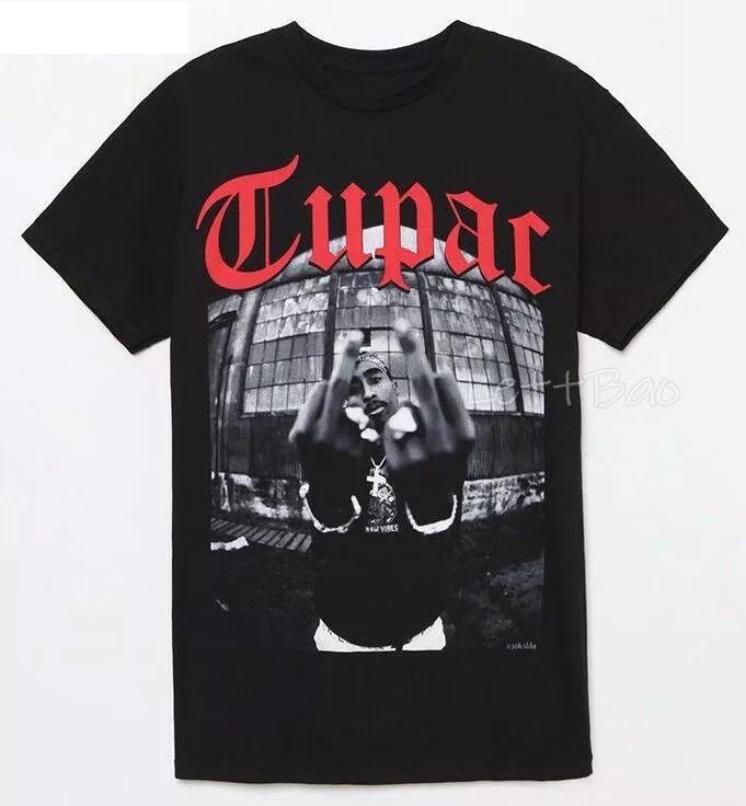 Tupac 2pac Hip Hop Funny T-shirt featuring a vintage graphic design, scoop neck, and short sleeves, made from breathable polyester material.