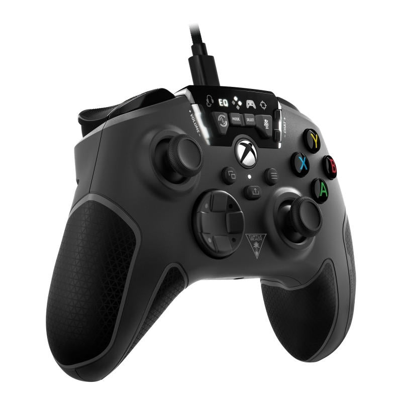 Turtle Beach Recon Controller for Xbox in black, showcasing ergonomic design and audio features.