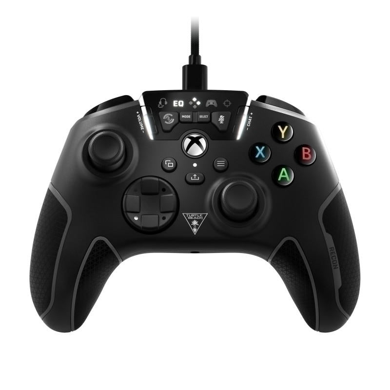 Turtle Beach Recon Controller for Xbox in black, showcasing ergonomic design and audio features.