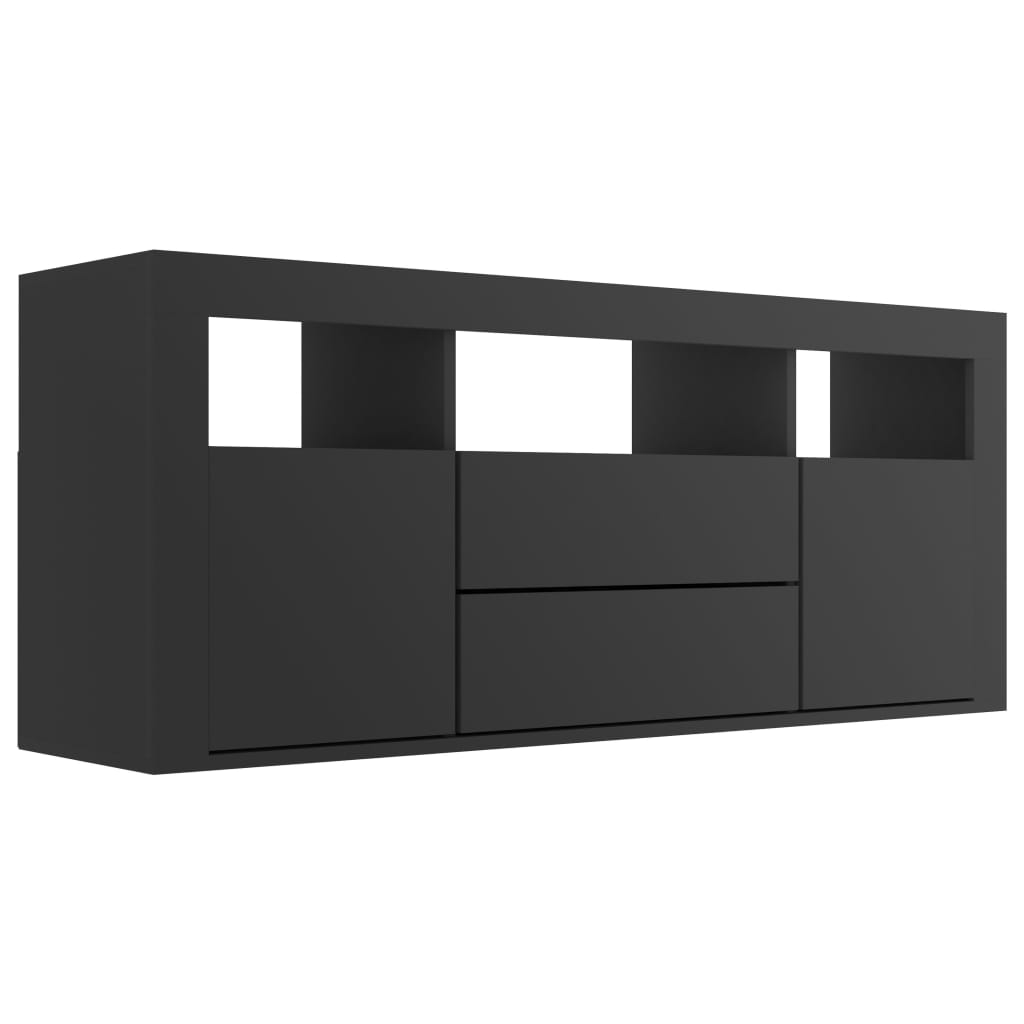 Black modern wall-mounted cabinet