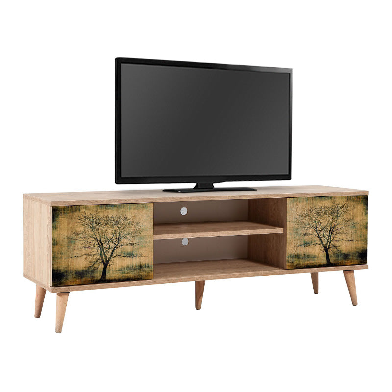 TV Stand ANKARA in sonoma color with stylish design and wooden legs.