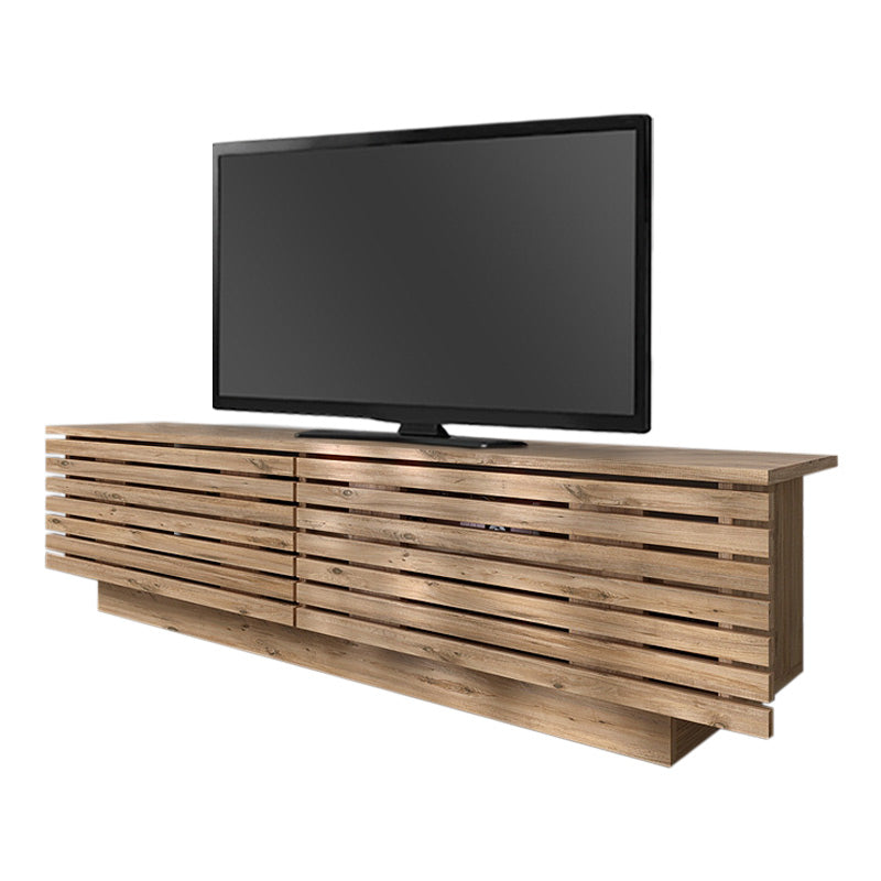 BJORN TV Stand in natural beech, showcasing its sleek design and spacious storage.