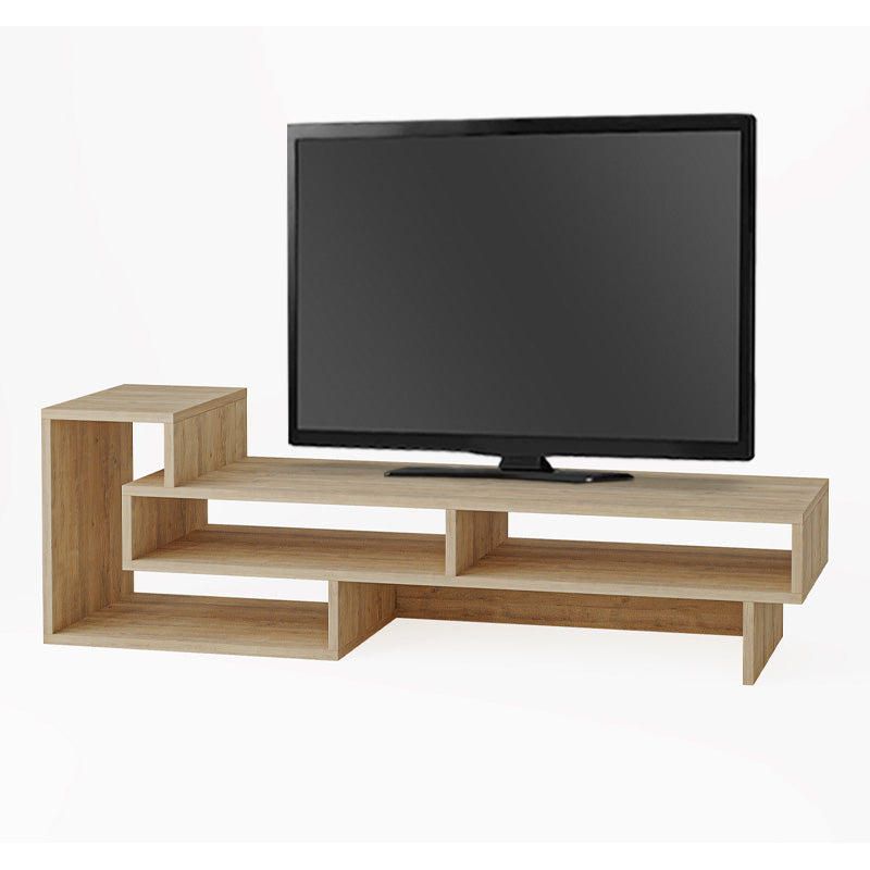 TV Stand LANDAU in oak finish, featuring a modern design with spacious surface and sturdy construction, ideal for home or office use.