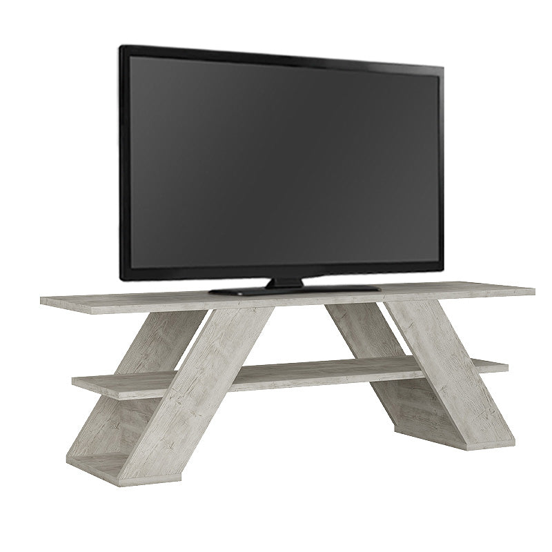 TV Stand SWEDEN in ancient white, featuring a sleek design and durable melamine construction, measuring 120x33.5x40 cm.