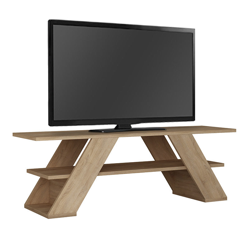 TV Stand SWEDEN in natural beech finish, measuring 120x33.5x40 cm, showcasing its sleek design and durable construction.