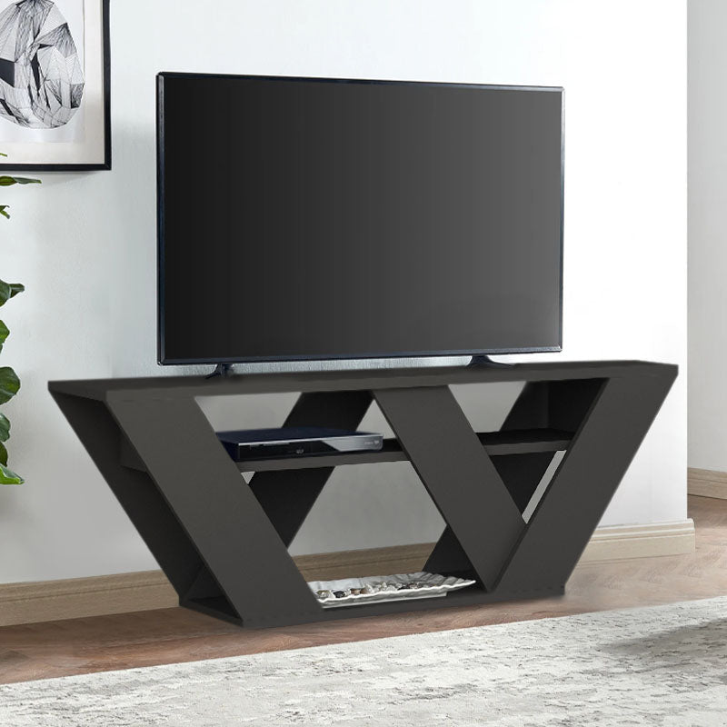 WOLLE Anthracite TV Stand showcasing its sleek design and compact dimensions, perfect for modern interiors.