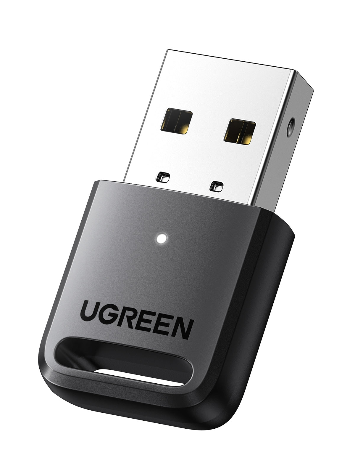 UGREEN 80890 Bluetooth 5.0 USB Adapter, compact design with USB connector, ideal for connecting multiple Bluetooth devices.