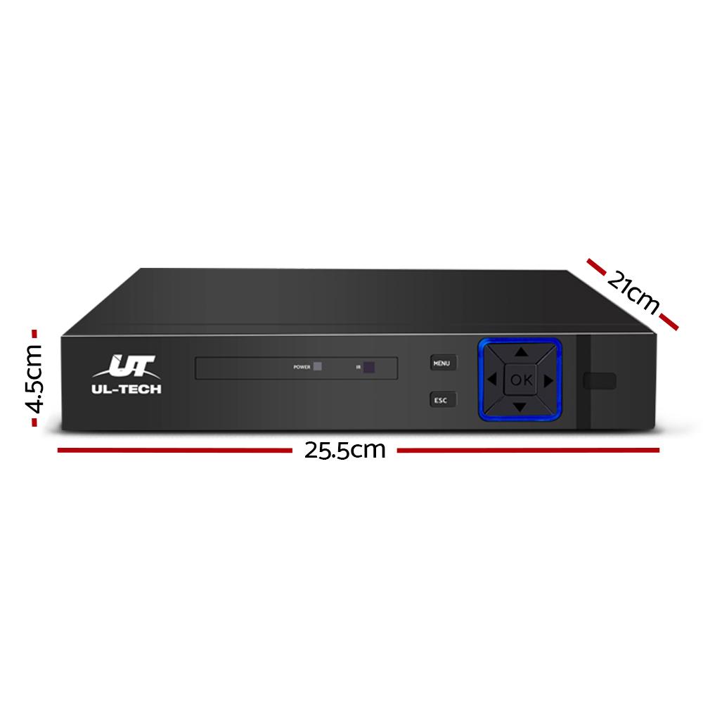 UL Tech 8 Channel CCTV Security Video Recorder with multiple connectivity options and remote access features.