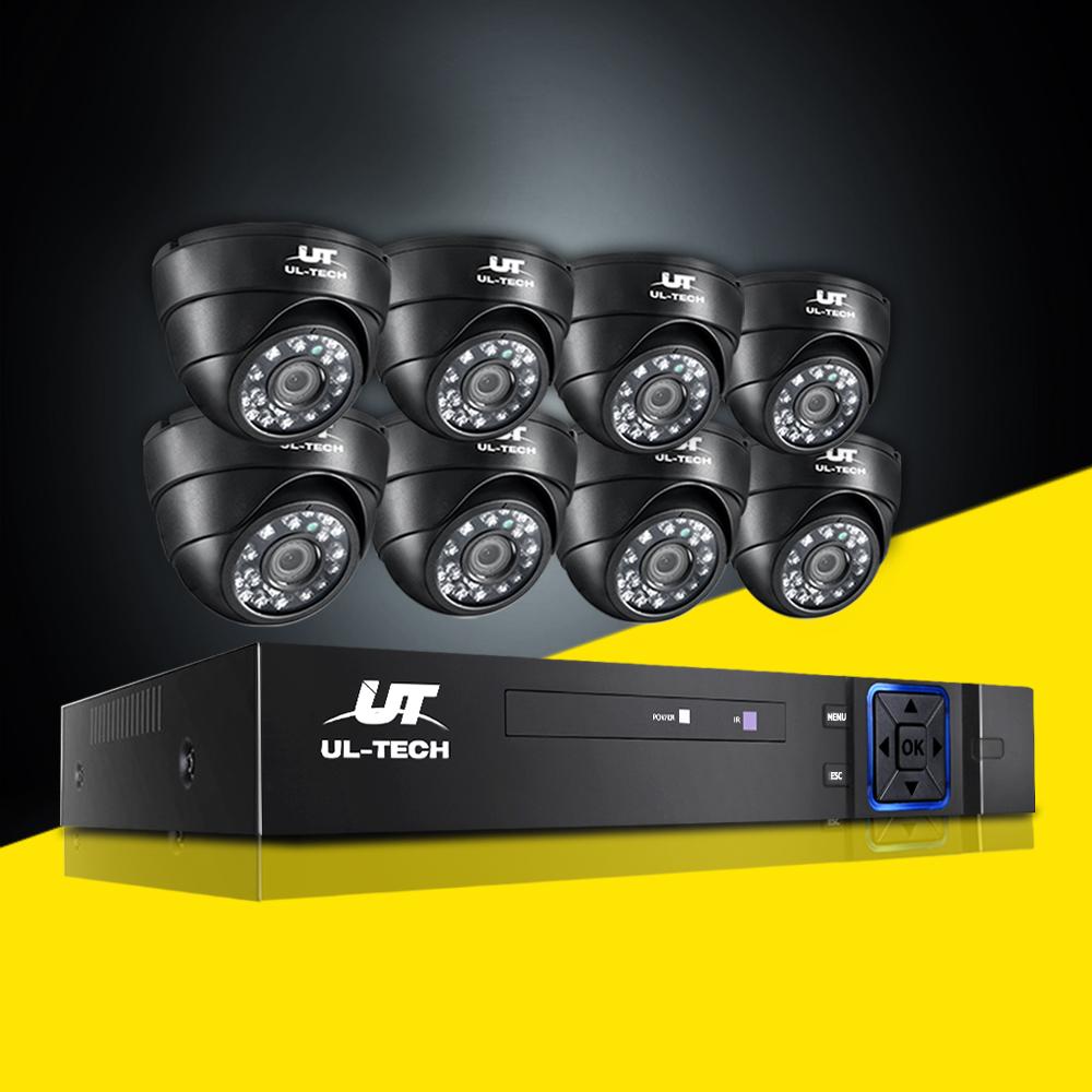 UL-tech 1080P CCTV Security Camera with 8CH Dome DVR, showcasing advanced features for home surveillance.