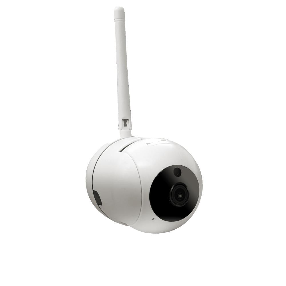 UL-TECH 1080P Wireless IP Camera in white color with a dome design, showcasing its lens and built-in infrared technology for night vision.