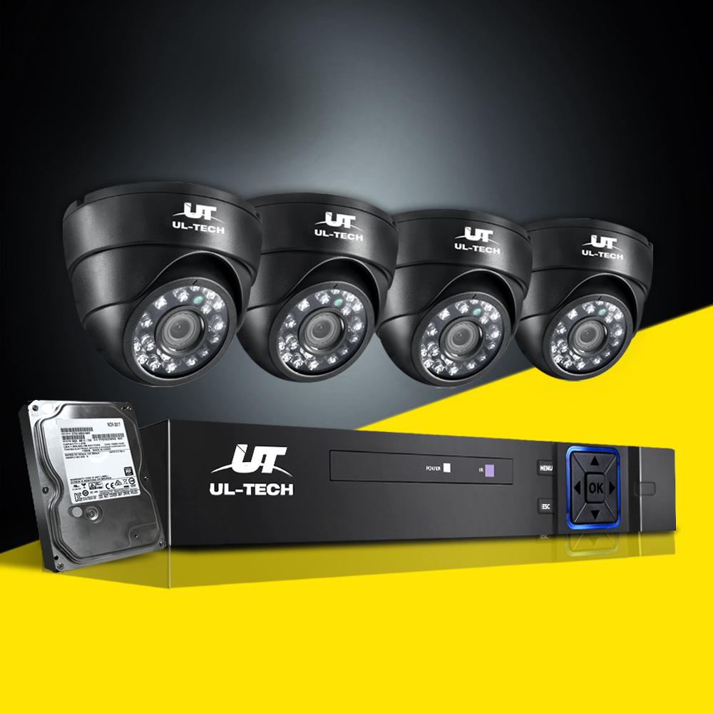 UL-Tech CCTV Security System featuring 4 cameras, 1080P resolution, and a 2TB hard drive for comprehensive home surveillance.