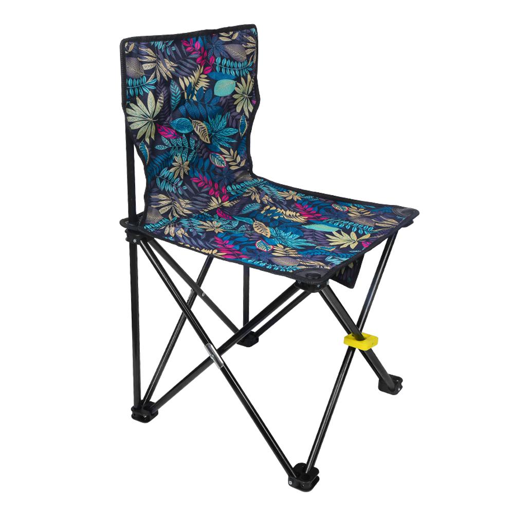 Ultralight Outdoor Chair in a vibrant setting, showcasing its portable design and cushioned seat.