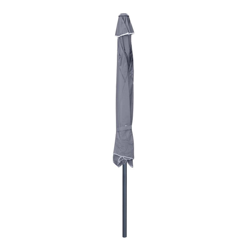 CAPRI Anthracite 3m garden umbrella with a white aluminum frame and waterproof ecru fabric, perfect for outdoor use.