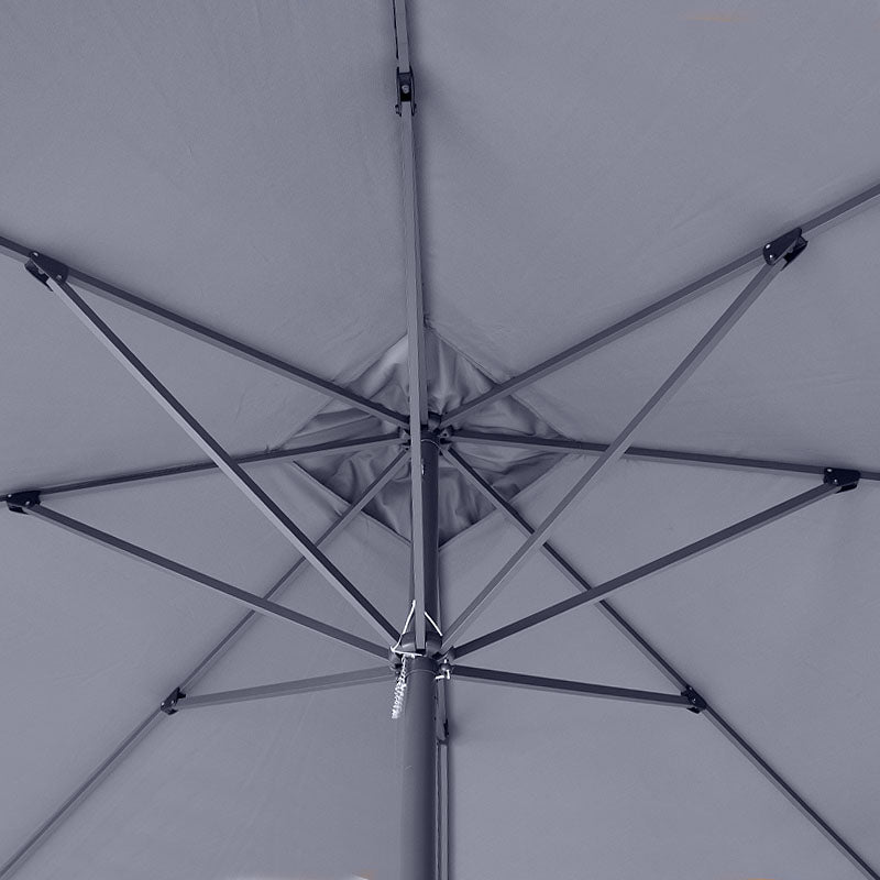 TOMA Anthracite 3x3m garden umbrella with a sturdy aluminium frame and waterproof fabric, perfect for outdoor use.