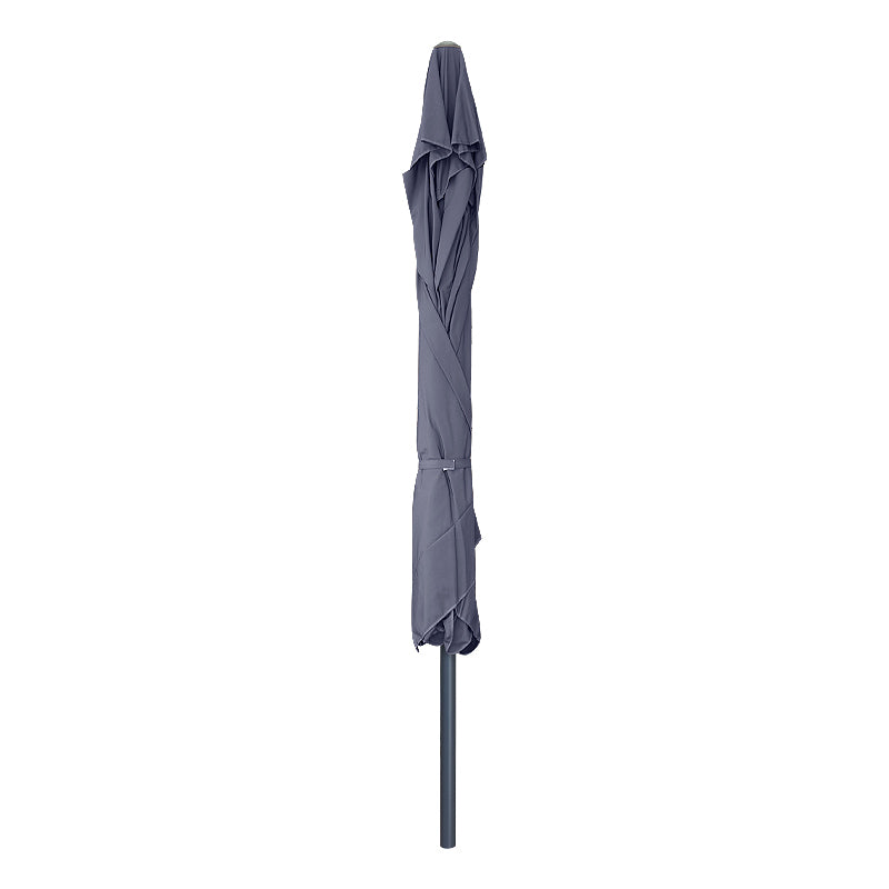 TOMA Anthracite 3x3m garden umbrella with a sturdy aluminium frame and waterproof fabric, perfect for outdoor use.