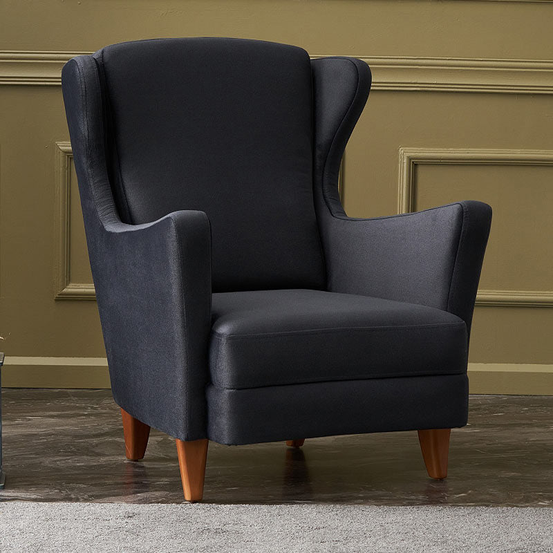 LORD Anthracite Velvet Armchair showcasing plush upholstery and elegant design, perfect for home or office use.