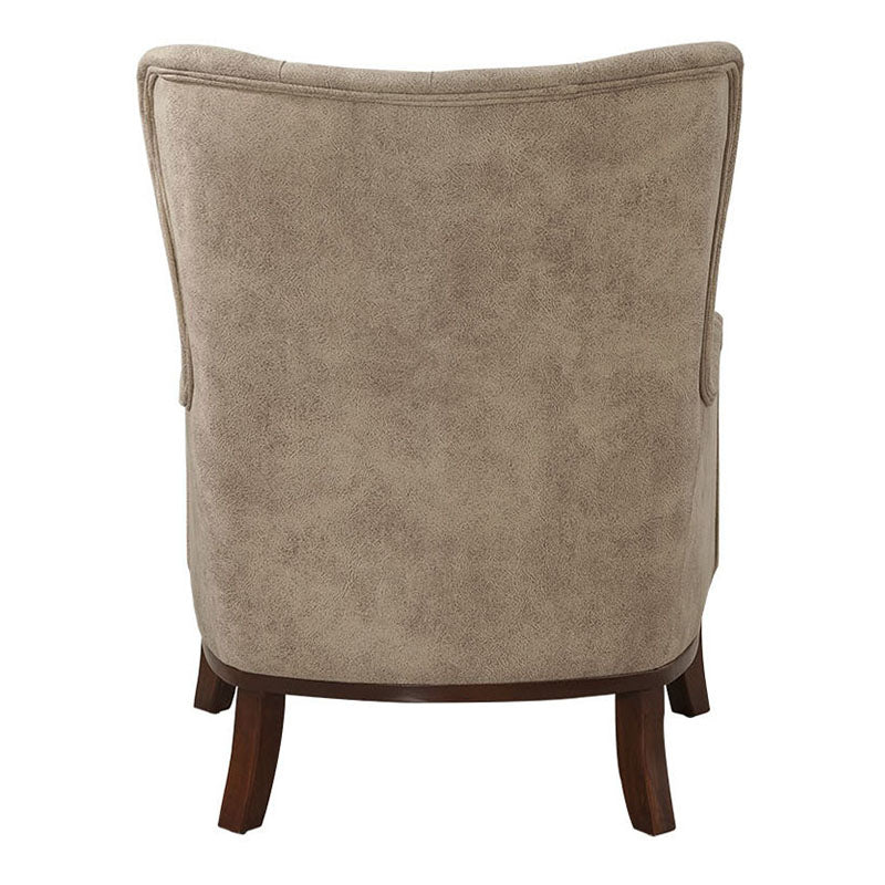 Velvet Armchair ROMEO in cream color, featuring plush upholstery and natural wood legs, perfect for stylish relaxation.