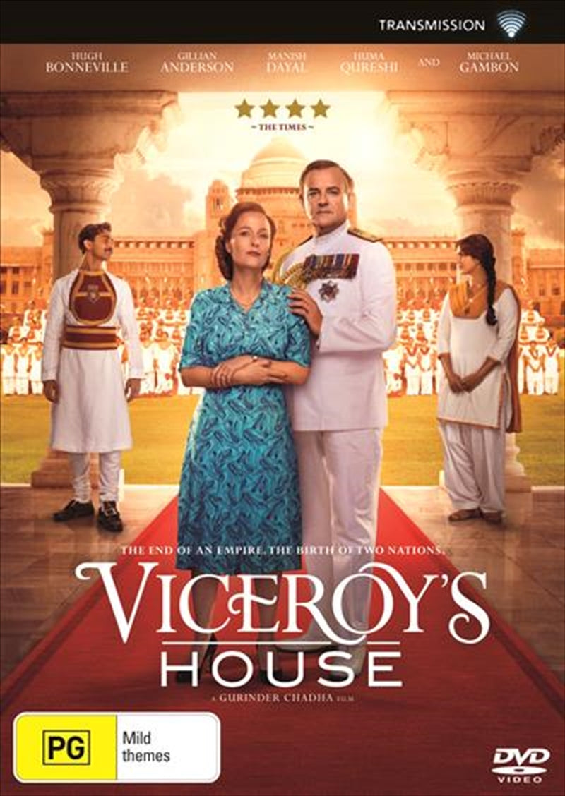 Viceroy's House DVD cover featuring Lord Mountbatten and historical imagery of India.