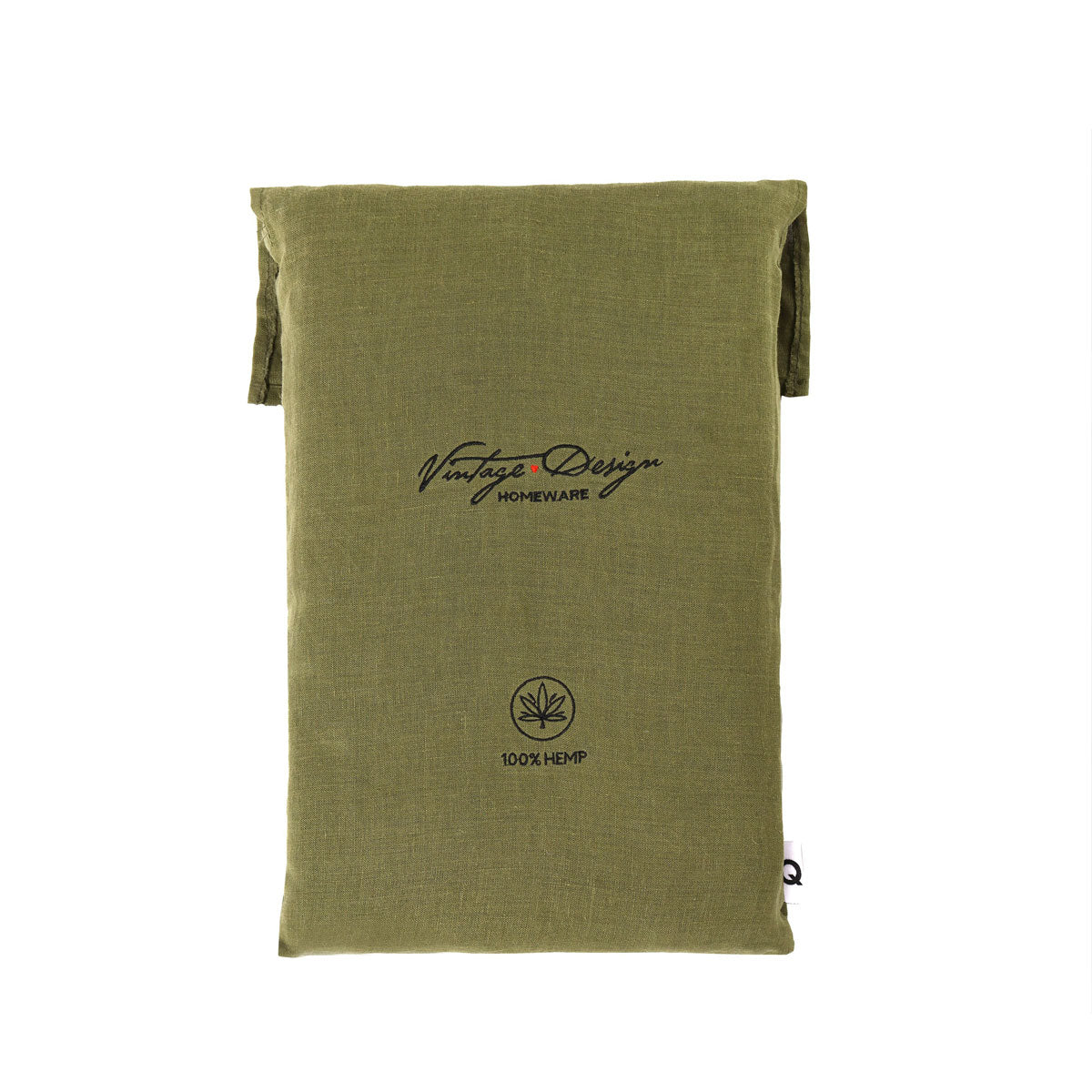 Vintage Design Homewares Hemp Fern Sheet Set Queen featuring solid neutral color and soft texture.