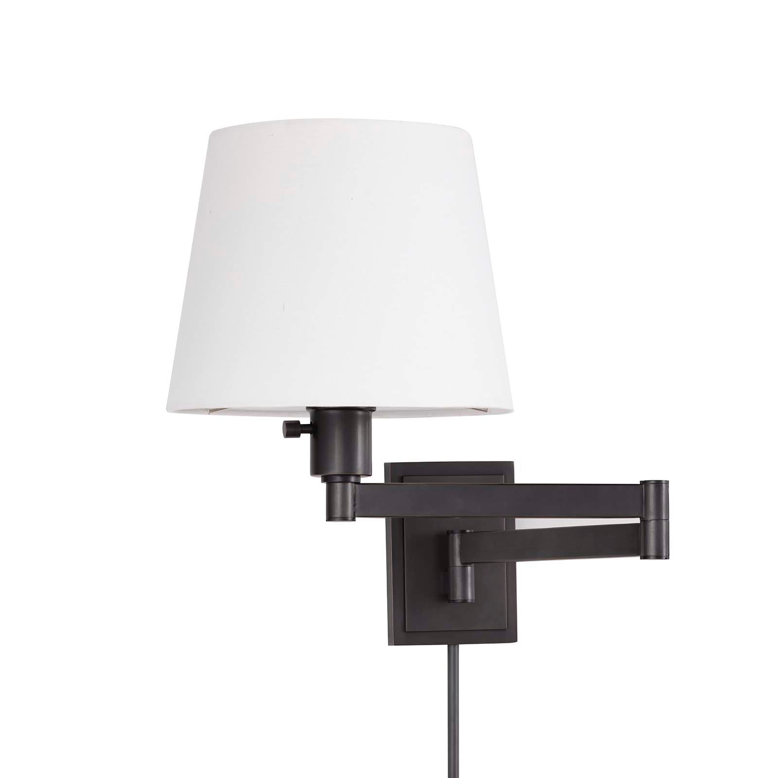 Virtue Sconce in Oil-Rubbed Bronze with adjustable arm and elegant design, perfect for task lighting.