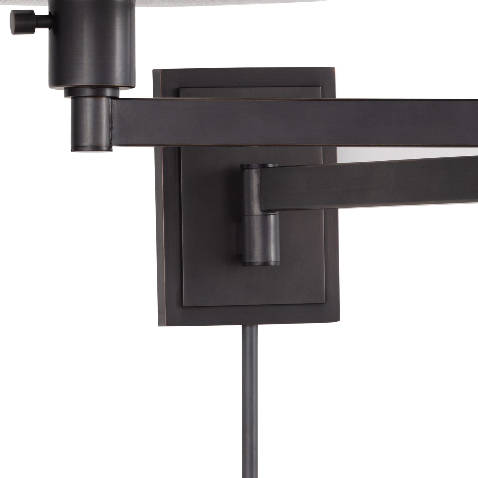 Virtue Sconce in Oil-Rubbed Bronze with adjustable arm and elegant design, perfect for task lighting.