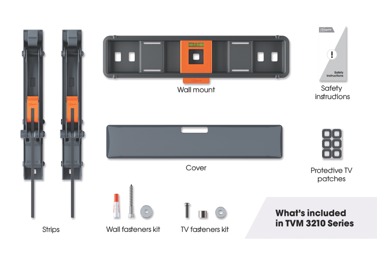 Vogels Tilting TV Wall Mount TVM3215B for 19-43 inch TVs, showcasing its sleek design and tilting feature.