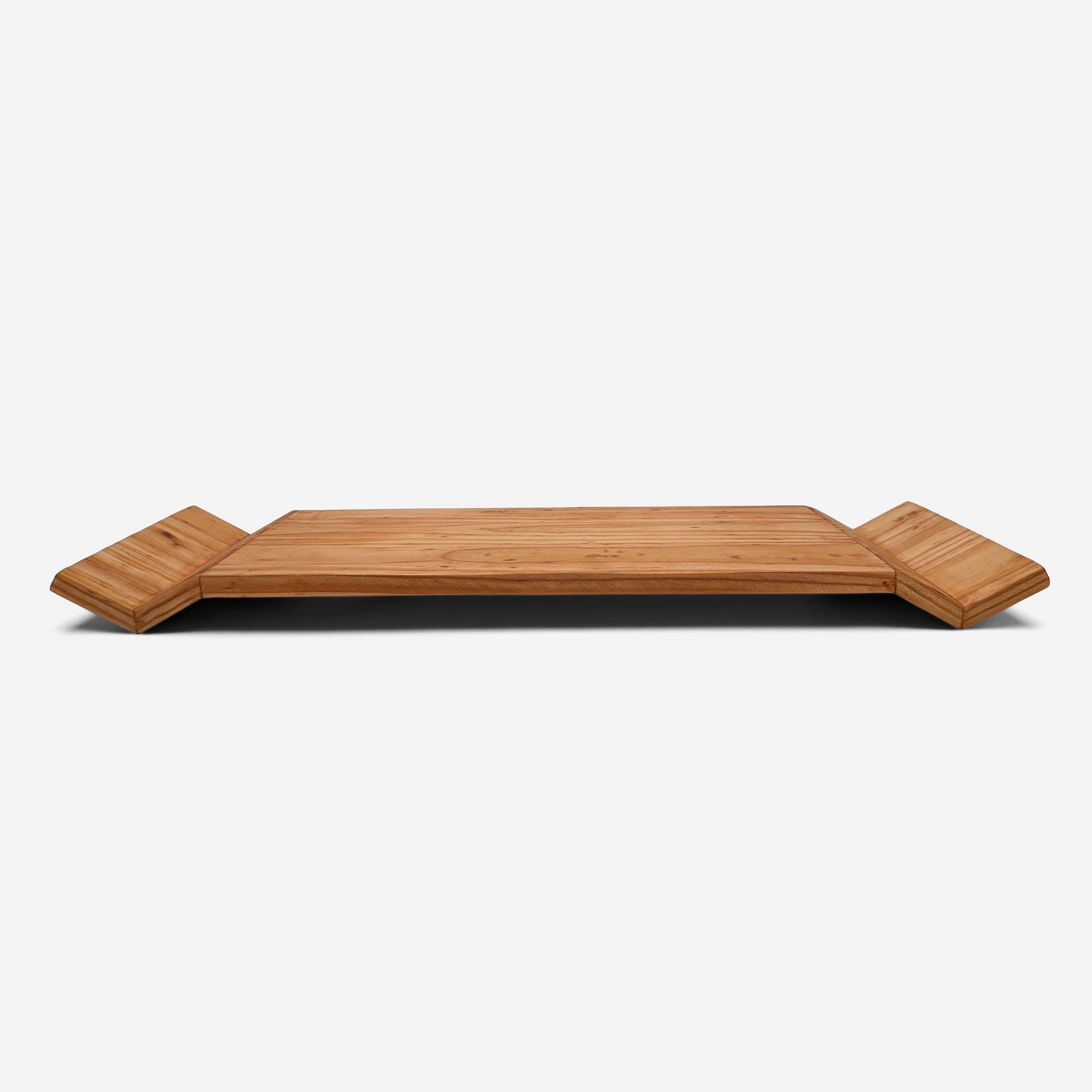 W Tray made of Doug Fir wood with beeswax finish, elegantly designed for serving food.