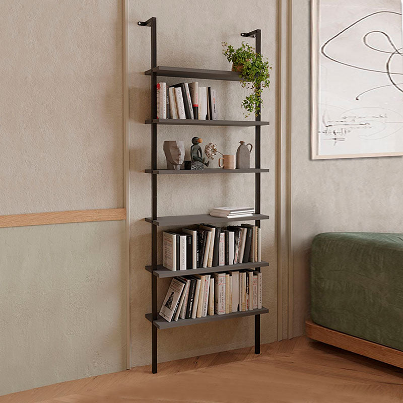 Wall bookcase ANDALUSIA in black-anthracite, featuring sleek design and spacious shelves for books and decor.