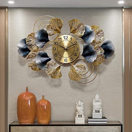 Decorative wall clock with floral design