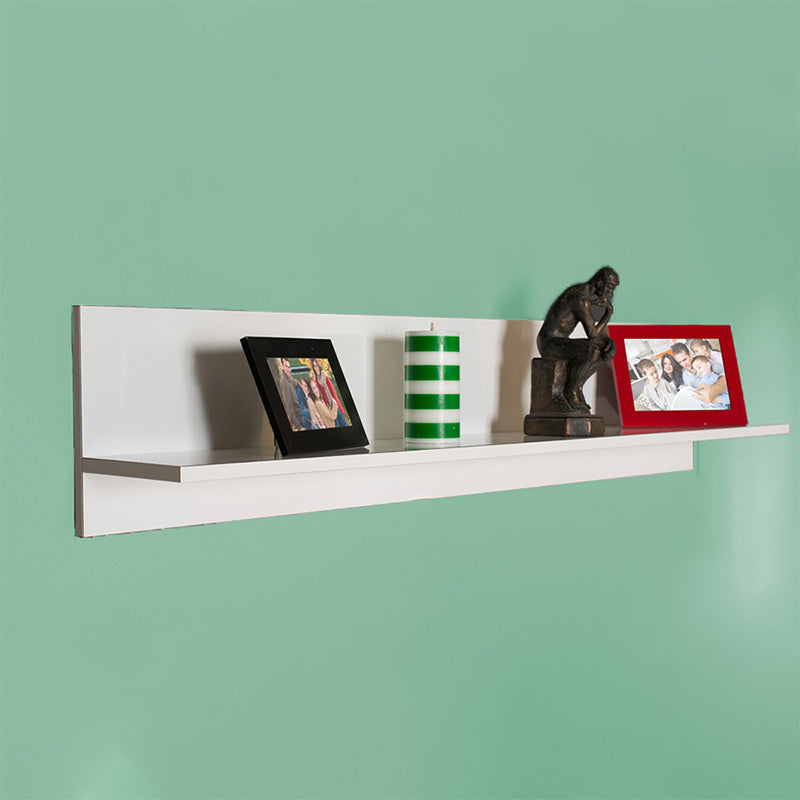 SIMPLY Wall Rack in white, measuring 120x20x25 cm, showcasing a sleek design suitable for home and office decor.