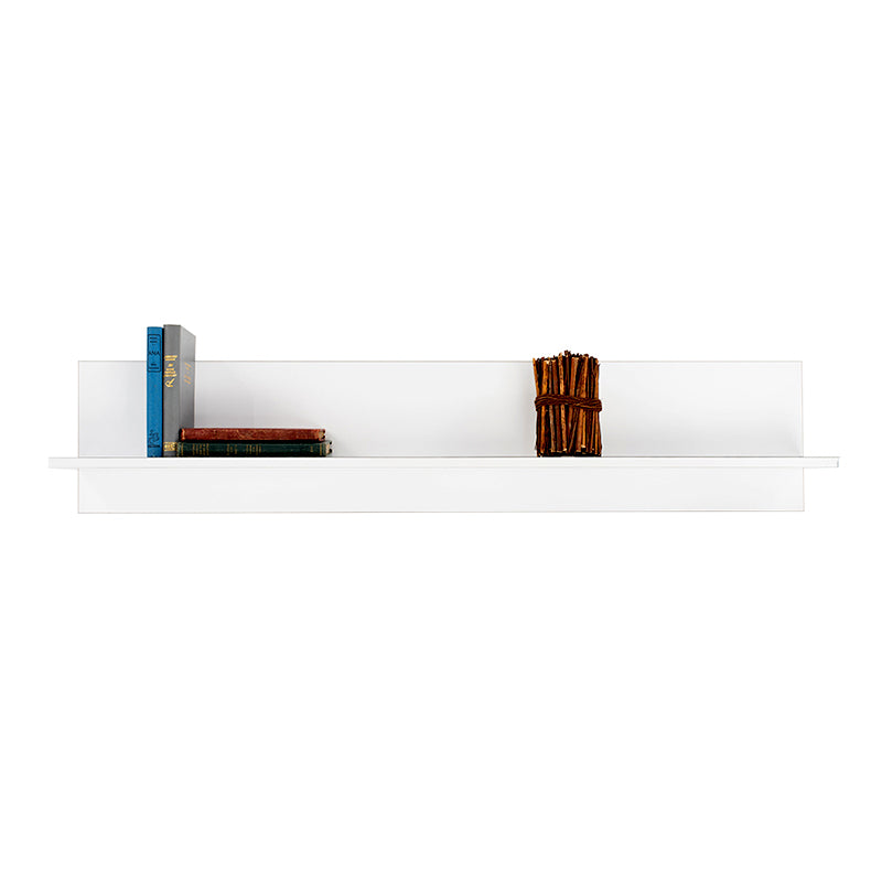 SIMPLY Wall Rack in white, measuring 120x20x25 cm, showcasing a sleek design suitable for home and office decor.