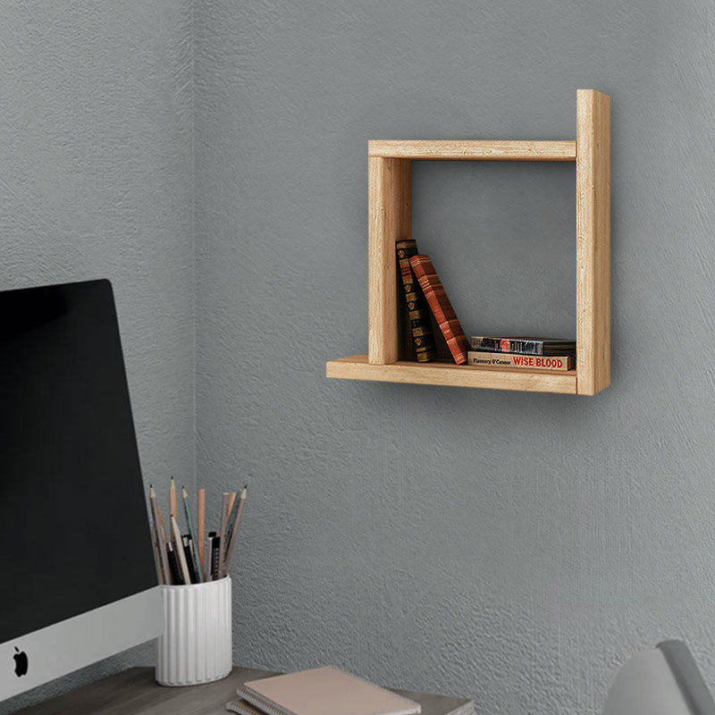 Wall Shelf ARCH in oak finish, measuring 30x22x30 cm, showcasing its elegant design and sturdy melamine construction.