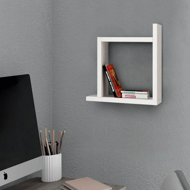 Wall Shelf ARCH in white, measuring 30x22x30 cm, showcasing a sleek design suitable for various decor styles.