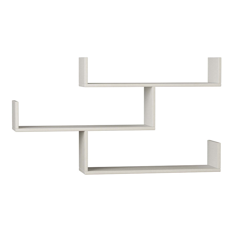 Wall Shelf LOGO in white, featuring three spacious shelves and a sleek melamine finish, ideal for home or office use.