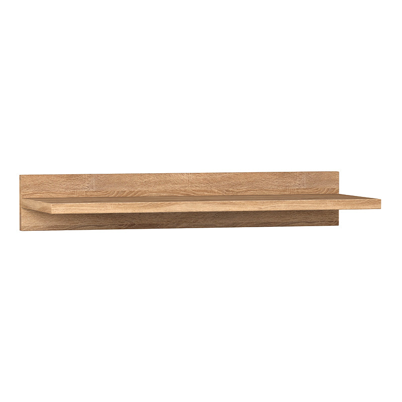 Wall Shelf SHORTY in natural beech, showcasing its sleek design and melamine finish, ideal for home or office use.