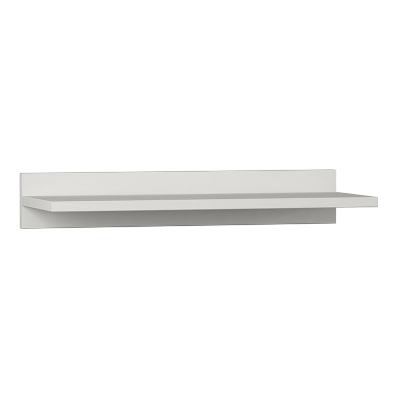 Wall Shelf SHORTY in white, showcasing its sleek design and dimensions of 60x24x10 cm, perfect for home or office use.