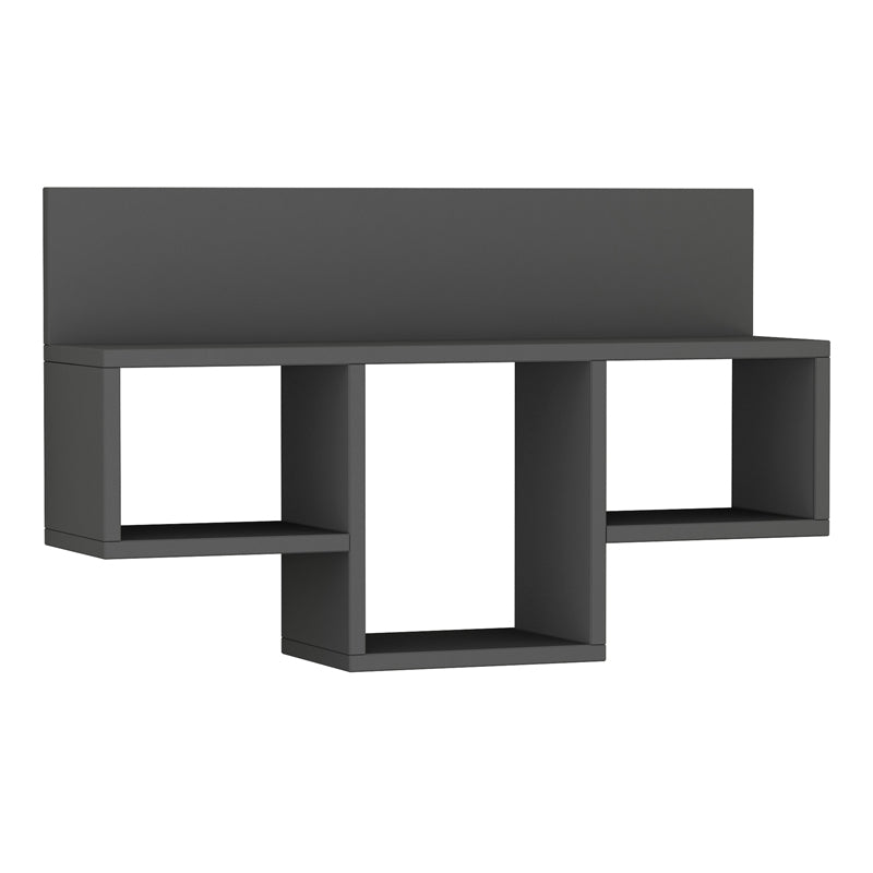 Wall Shelf TRIO in anthracite color, showcasing its sleek design and sturdy construction, ideal for modern interiors.