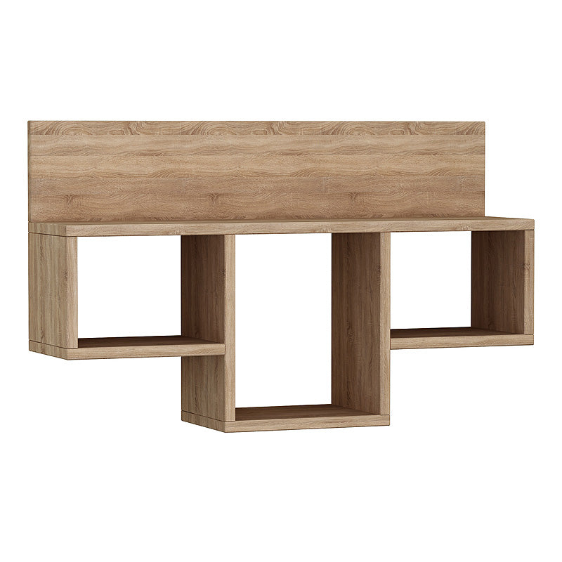 Wall Shelf TRIO Oak in a stylish oak finish, measuring 80x20x49 cm, perfect for home or office organization.