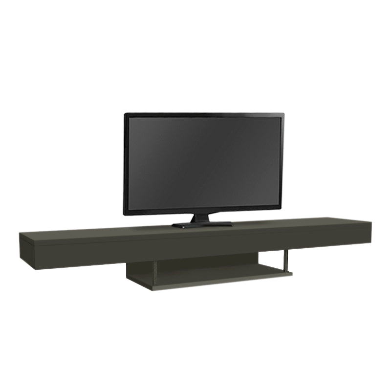 Wall-mounted CARUSSO TV stand in anthracite with LED lighting, showcasing modern design and sleek finish.