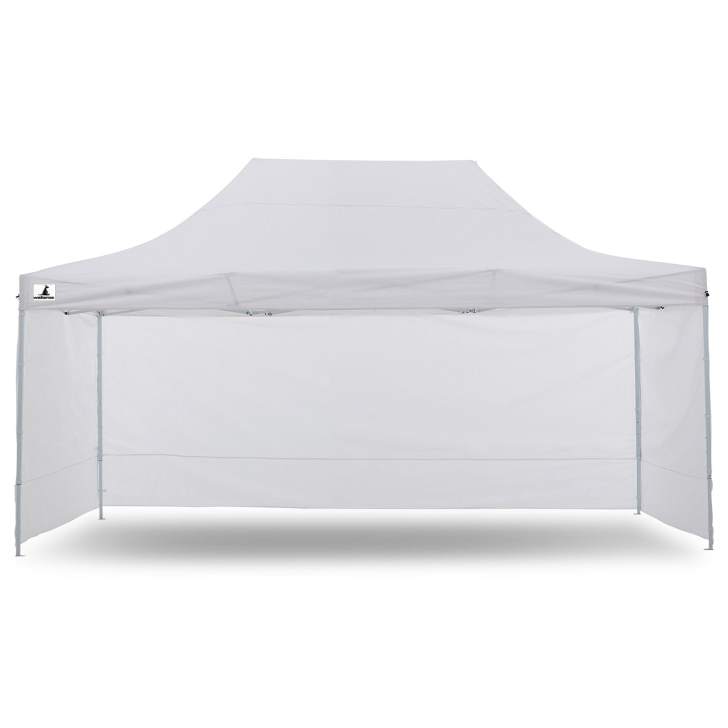 Wallaroo Gazebo Tent Marquee 3x4.5m in white, set up outdoors providing shelter for an event.