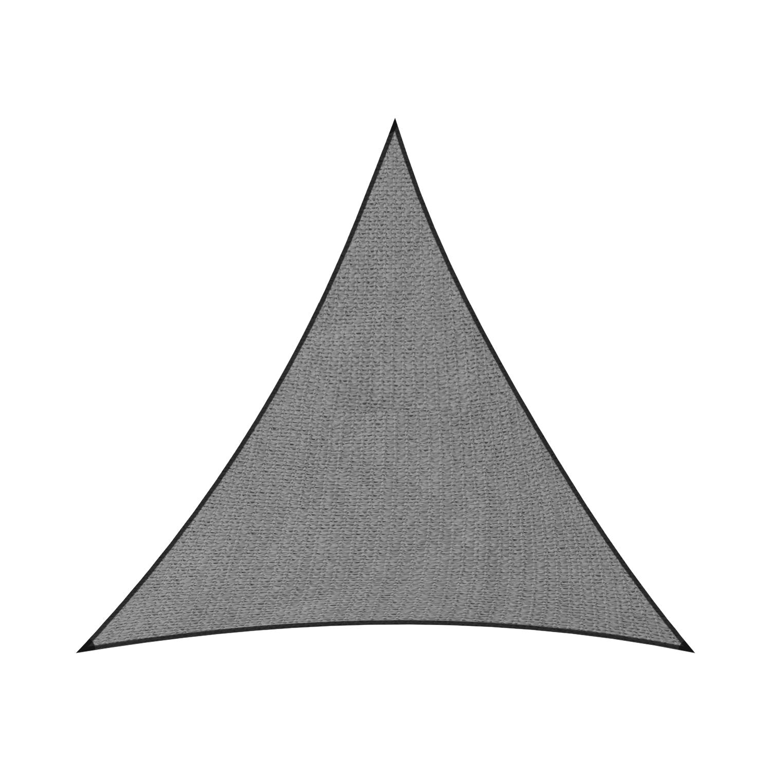 Wallaroo Outdoor Sun Shade Sail Canopy in grey, triangle shape, measuring 7 x 7 x 7M, ideal for outdoor shading.