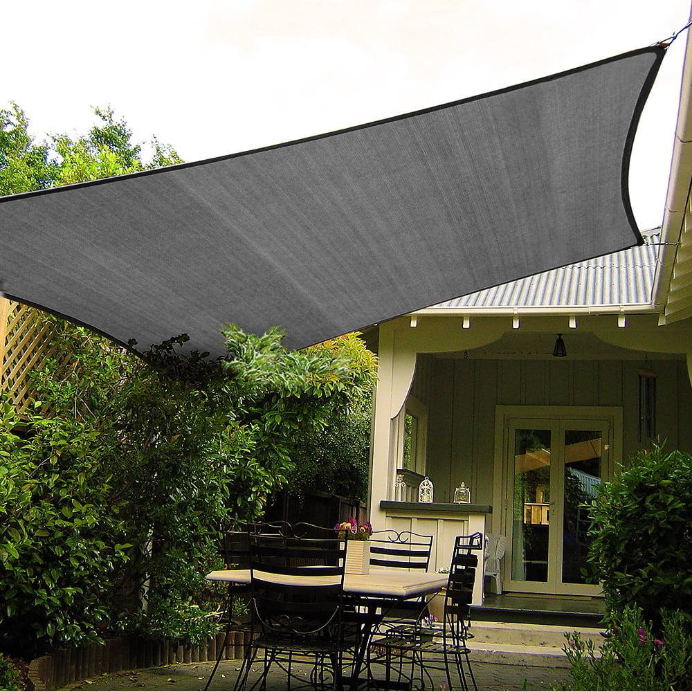 Wallaroo Rectangular Shade Sail in grey, measuring 3m x 2.5m, providing shade for outdoor spaces.