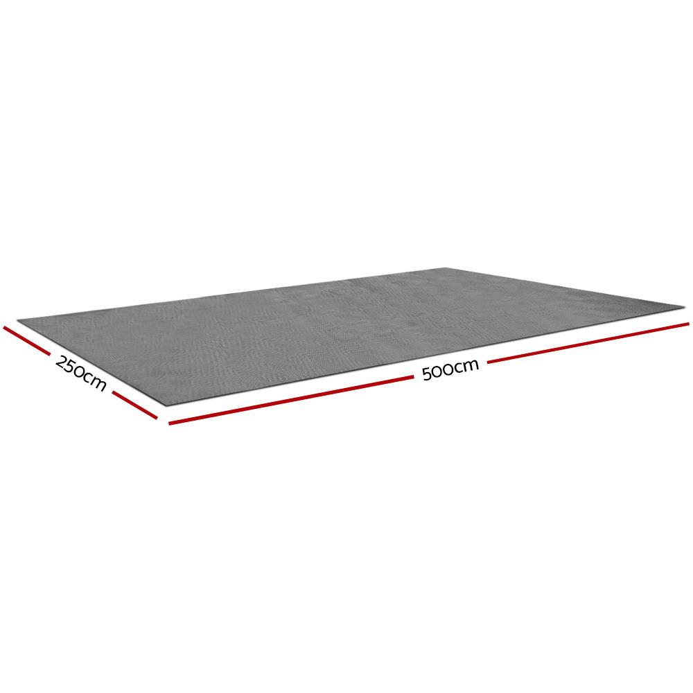 Weisshorn 5 X 2.5M Annex Floor Mat in grey, showcasing its durable and non-slip surface, perfect for outdoor activities.